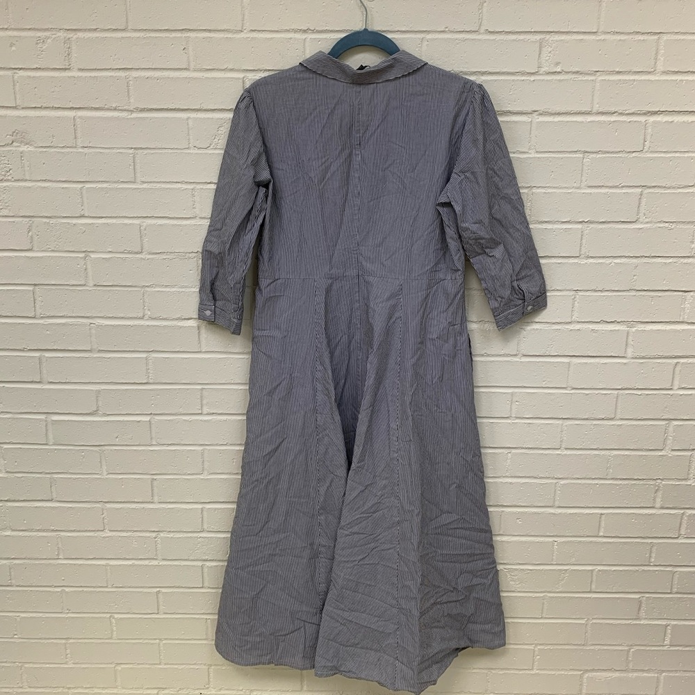 Miracle Berry Button Collared Striped Sheath Dress - image 2